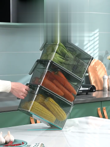 MallMainan-C579 Kotak Kontainer Akrilik Transparan Rak Makanan Kulkas / Organizer Penyimpanan Buah