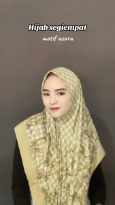 PART 2 SEGIEMPAT OSCARA MOTIF LASER CUT BY OSKARA AZARA SERI WARNA-OS / HIJAB PRINT DENGAN LOGO AZ