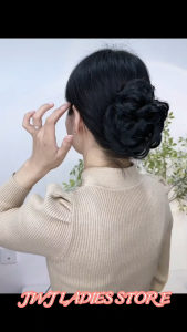 Curly Bun Hair Piece Donut Messy Bun Scrunchy Hair Wig Bun Claw Hair Bun Crap Dinner Hairdo