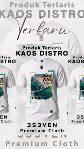 T-shirt Baju Kaos Distro Premium Cowo Dewasa klasik cotton 24 S - 3S3ven Clothing Official