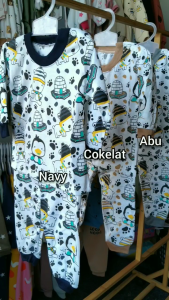 Setelan Baju Bayi Piyama Bayi Panjang OBLONG PINGUIN Viori 6-12 Bulan ZPY84