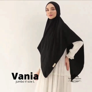 KHIMAR VANIA SIZE L VALENSHAQUEEN HIJAB BERGO TALI JERSEY JUMBO KERUDUNG INSTAN SYARI NON PED