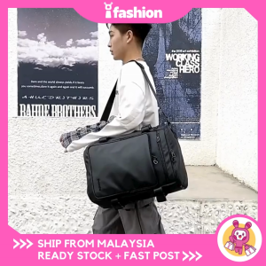 iFASHION 1385 Men 3 Ways Carry Water Resistant Business Travel Duffel Gym Backpack Sport Bag Lelaki Beg Galas Besar