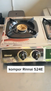 Kompor Gas RI-524E Rinnai 2 Tungku Plus 1 Grill Pan Burner Berkualitas