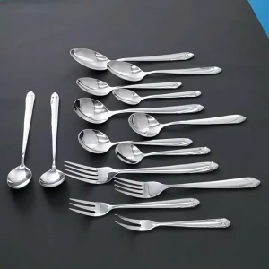 Sendok Makan Soup Spoon Round Stainless Steel Long Handle