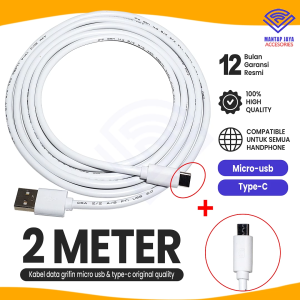 [COD] KABEL DATA CHARGER CCTV/HP GRIFFIN MICRO USB / TYPE C 2 METER UNIVERSAL