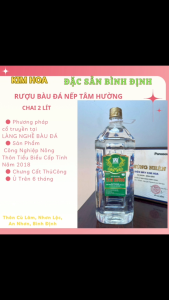 Rượu bàu đá NẾP 50*-> 54* - TÂM HƯỜNG 2 Lít - Đặc sản Bình Định- Làng Nghề truyền thống BÀU ĐÁ OCOP rượu ngâm thuốc quà tặng.