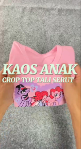 Crop Top Tali Serut Atasan Anak Perempuan Lengan Pendek usia 1-12 tahun - Nurika Kids