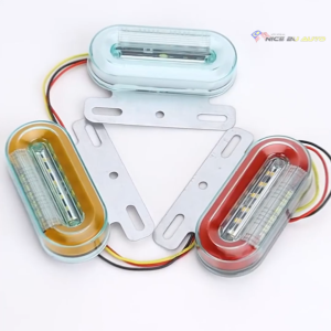 Truck Lori Lorry LED Side Lamp 24V DC Double Colorful Side Light Marker Aksesori Lori Lampu Automotive Accessoires White Red Blue Yellow Waterproof