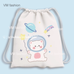 Tas Serut dan Totebag Kanvas Motif Rabbit Cute Lucu Menggemaskan Bahan Kanvas Tebal Premium