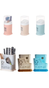 Ống đựng đũa nhựa VIỆT NHẬT 2719+76 - Nắp trong khe cắm dao kéo muỗng - Để bàn quán ăn