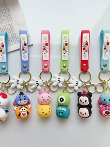 *RGK* Gantungan Kunci Disney Tsum-tsum Mickey Minnie Lotso Pooh Monster Inc