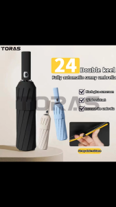 TORAS 24 Ribs Automatic Umbrella Windproof Anti-UV Sunscreen Large Umbrella Folding Sunshade