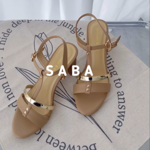 Nicholas Edison Heel Saba Sandal block heels garis strappy terbaru