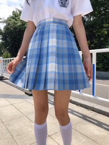 Girl College Jk Uniform Pleated Skirts Japanese School Uniform High Waist A-Line Plaid Lattice Skirt Sweet Designer Uniforms