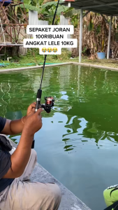 Set Pancing Galatama Super Murah Joran Ajiro Kolam 150cm 8-17lbs & Reel Audrey Atom 5 Bering