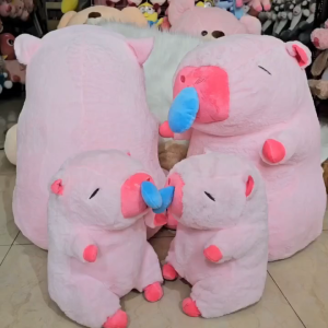 Gấu Bông Chuột Lang Nước Hồng Capybara Chảy Mũi Vải Siêu Mềm Mịn .