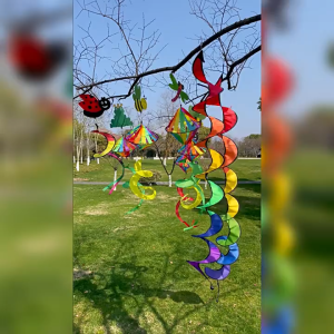 Hiasan Kincir Angin Taman Gantung Bentuk Spiral Kincir Angin Untuk Dekorasi Taman Outdoor
