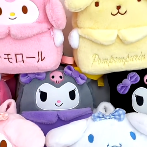 Korean womens backpack Cinnamoroll Kuromi bag can store laptop backpack cartoon cute plush backpack creative Hellokitty girls campus backpack