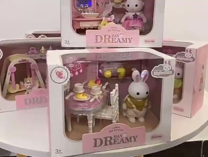บ้านตู๊กตา DIY แบบ RABBIT HOUSE & FURNITURE พร้อมส่ง ราคาพร้อมส่ง น่ารัก