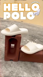 Hello Polo รองเท้าแตะผู้หญิง รองเท้าแตะลายอูนิเตอร์ 3 ซม พื้นนูมูก กันลื่นรองเท้าแตะใส่ในบ้านผู้หญิง เสริมความสวยให้ กับ HP8007