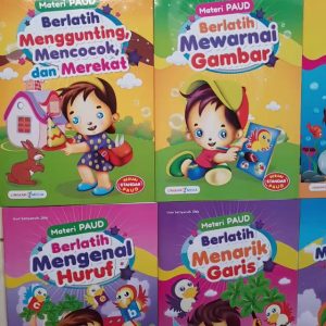 BUKU PAKET MATERI PAUD FULL COLOUR DAN GAMBAR I ORIGINAL