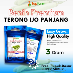 Benih Topfarm / Benih Terong Hijau Panjang / Benih Terong Hijau Terbaik / Benih Terong Hijau Jumbo / Benih Terong Hijau Super Jumbo / Benih Terong Hijau Panjang / Benih Terong Hijau