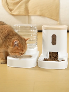 เครื่องให้อาหารแมวอัตโนมัติ อาหารแมว เครื่องให้น้ำให้อาหารสุนัขอัตโนมัติขนาดใหญ่ 2IN1 ลิตร ที่ให้อาหารแมวอัตโนมัติ เครื่องให้อาหารแมว แมว