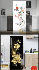 Tranh dán tủ lạnh - Decan trang trí tủ lạnh 3d Decal dán tủ lạnh máy giặt kệ tường tủ quần áo - Q15294