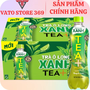 Trà ô long xanh TEA+ PLUS hương vị chanh chai 450ml
