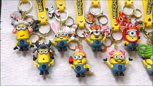 *RGK* Gantungan Kunci Kartun Minion Lucu Gantungan Kunci Tas Sekolah Liontin