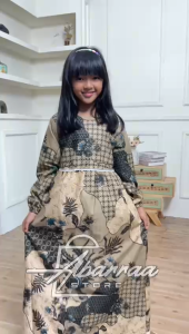 GAMIS BATIK ANAK PEREMPUAN USIA 5-10 TAHUN