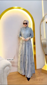 Dress jumbo Tavisha #06/Gamis syari jumbo/Dress pesta kondangan/baju muslim wanita terkini/Gamis jumbo LD 110/ dress kasual terkini