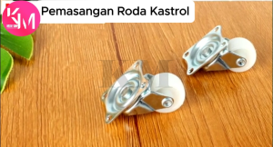 Roda Kastor Plate PVC Nylon 2 inchi HIDUP + REM Troly Etalase Isi 1 pcs