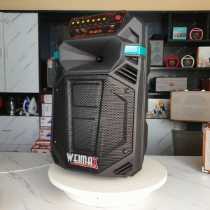 Loa kéo bluetooth WEIMAX V-S1235 |350W| âm thanh trung thực tặng kèm micro dung lượng pin 3000mAh thoải mái karaoke có tay kéo và bánh xe tiện dụng tích hợp cổng USB thẻ nhớ AUX