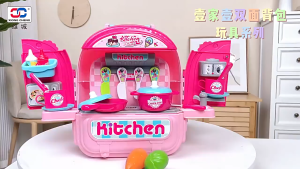 Pet Cat Care Carrier Suitcase Toy Kit for Kids Pet Kitty Grooming Feeding Toys Pretend Role Play Set for Boys and Girls