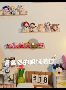 OHHDEEE Wall Mounted Figures Blind Box Storage Display Stand Container Box Transparent Acrylic Toy Doll Storage Rack