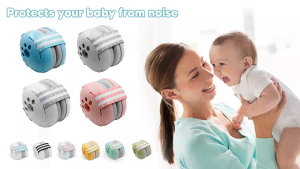 [😀SG Ready Stock]Baby earmuffs sleeping headwear soundproof earmuffs baby anti-noise(European and American Certified BPA Free Lead Free)