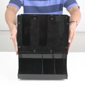 Rak Cup Holder & Condiment Akrilik Sederhana Komplit Model D