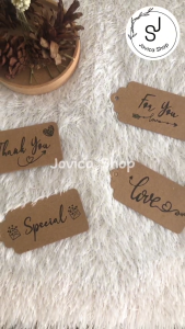 HANGTAG DESAIN KERAS & TERIMAKASIH KRAFT: UNTUK KESPECIALAN & KUALITAS TINGGI