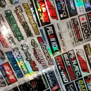STIKER VARIASI LOGO KEKINIAN HOLOGRAM ISI 15 PCS TERMURAH TERLARIS MEDAN