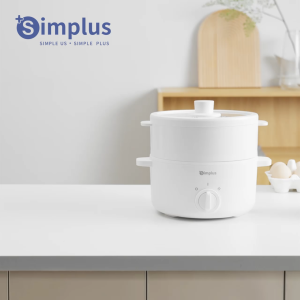 Simplus Panci Listrik Low Watt 630W Electric Pot Kukusan Serbaguna 1.5L Anti Lengket Mengukus/ Merebus/ Menggoreng perabot elektronik rumah tangga (Garansi Resmi 1 tahun/ COD)