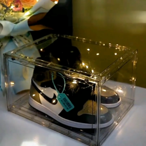 Kotak Sepatu Transparan Acrylic Box  Ukuran Besar Shoes Box  Stackable ​Tempat Penyimpanan Sepatu Rak Sepatu Premium