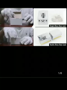 กุญแจล็อคกระจก ไม่ต้องเจาะกระจก กุญแจ กลอนล็อคประตูกระจก