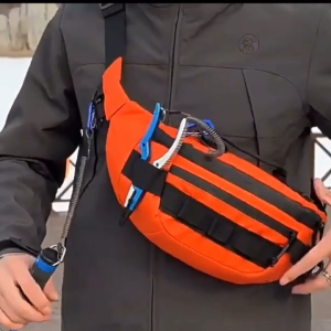 Malaysia Stock!! LEEFO Motorcycle Riding Pu Waterproof Men Waist Bag Chest Bag Pouch Bag