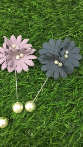 1pcs Exclusive Corsage Handmade Rhinestone Pearl Flower Brooch Pin Corsage Boutoniere Wedding Groom Bride Corsage Party