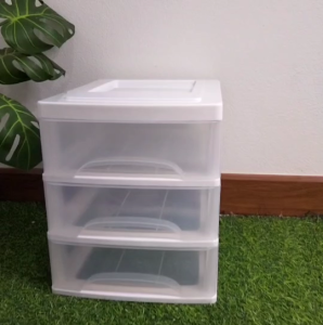 ลิ้นชักเก็บของอเนกประสงค์ ลิ้นชักใส่ของ ลิ้นชักเก็บเอกสาร ลิ้นชัก 3 ชั้น  ใส่กระดาษ ใส่เครื่องเขียน วางบนโต๊ะทำงานได้