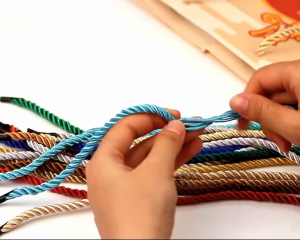 🇲🇾 🏆 100pcs 4.5mm x 35cm Nylon String Tali Paper Bag Rope Beg Kertas Ziplock Paperbag Three-strand Rope Cord String 手提绳子