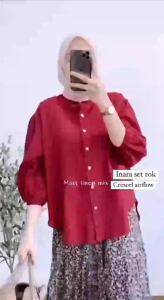 K-FASHION Setelan Rok Kekinian Wanita Terbaru Innara