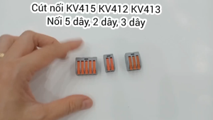 Combo 5 cút nối dây điện KV222-415 Wago nối 5 dây đơn